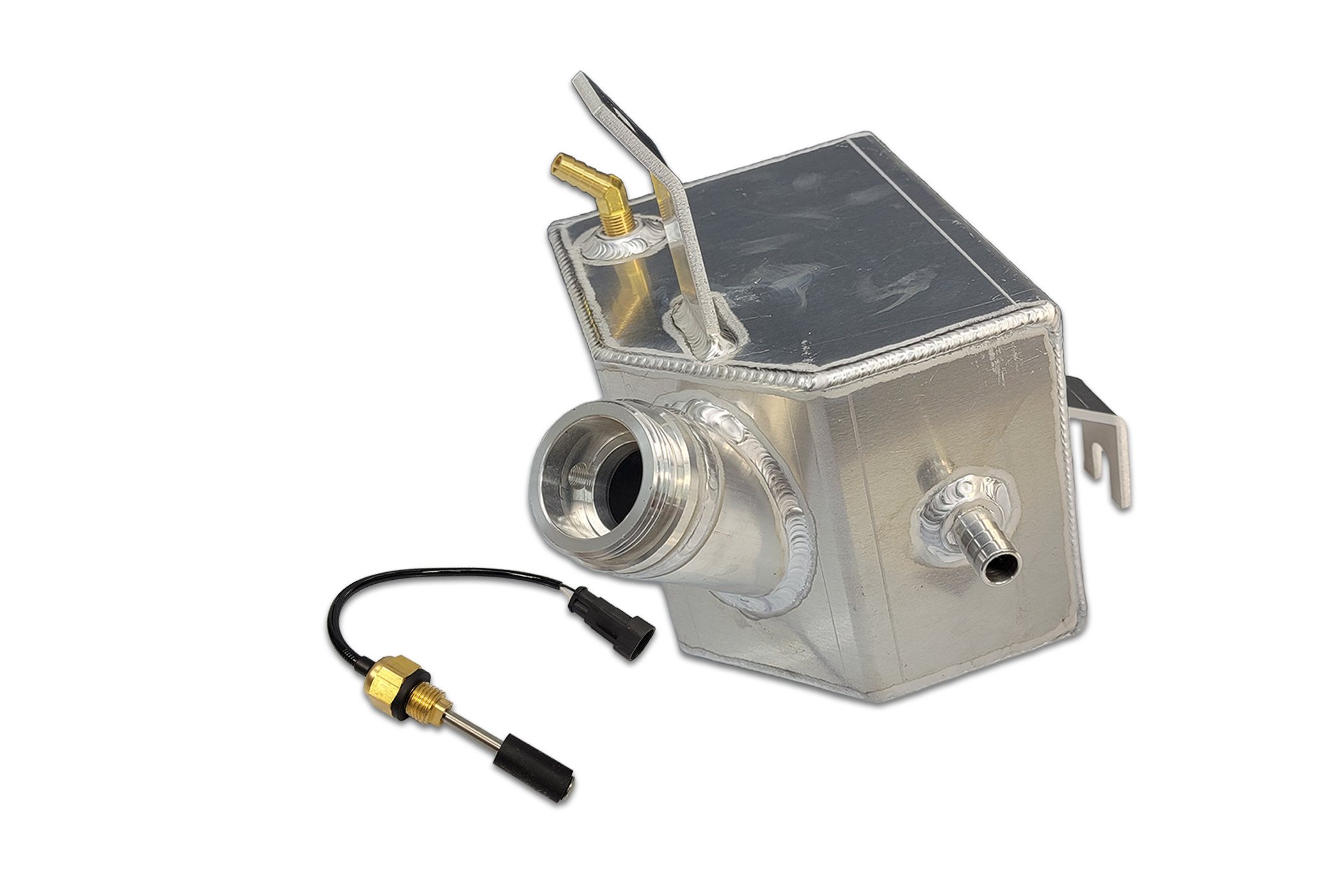 13-18 6.7 Cummins Welded Aluminum Coolant Tank w/ Low Level Sensor